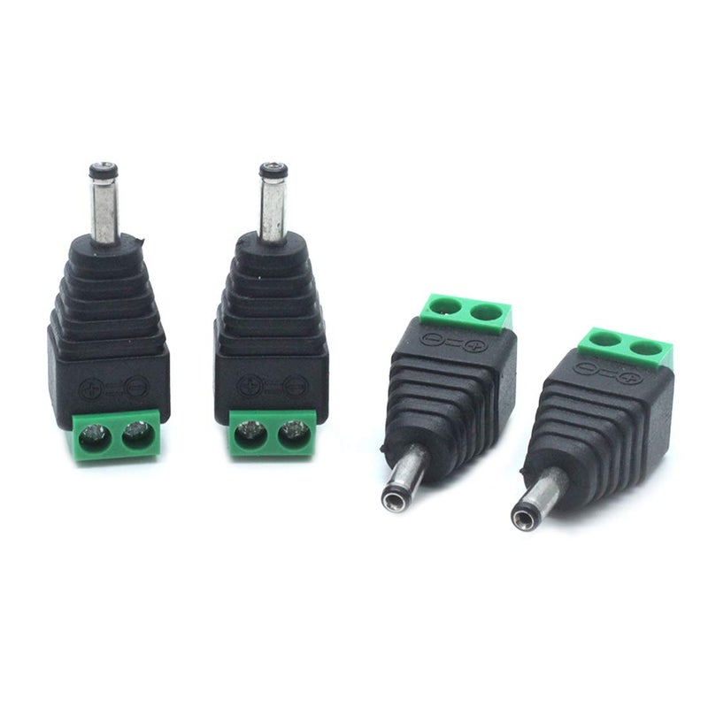 Sscon 10pcs Male DC Power Connector 3.5mm x 1.35mm Cable Jack Adapter Connector Plug for Security Camera Green - Image 3